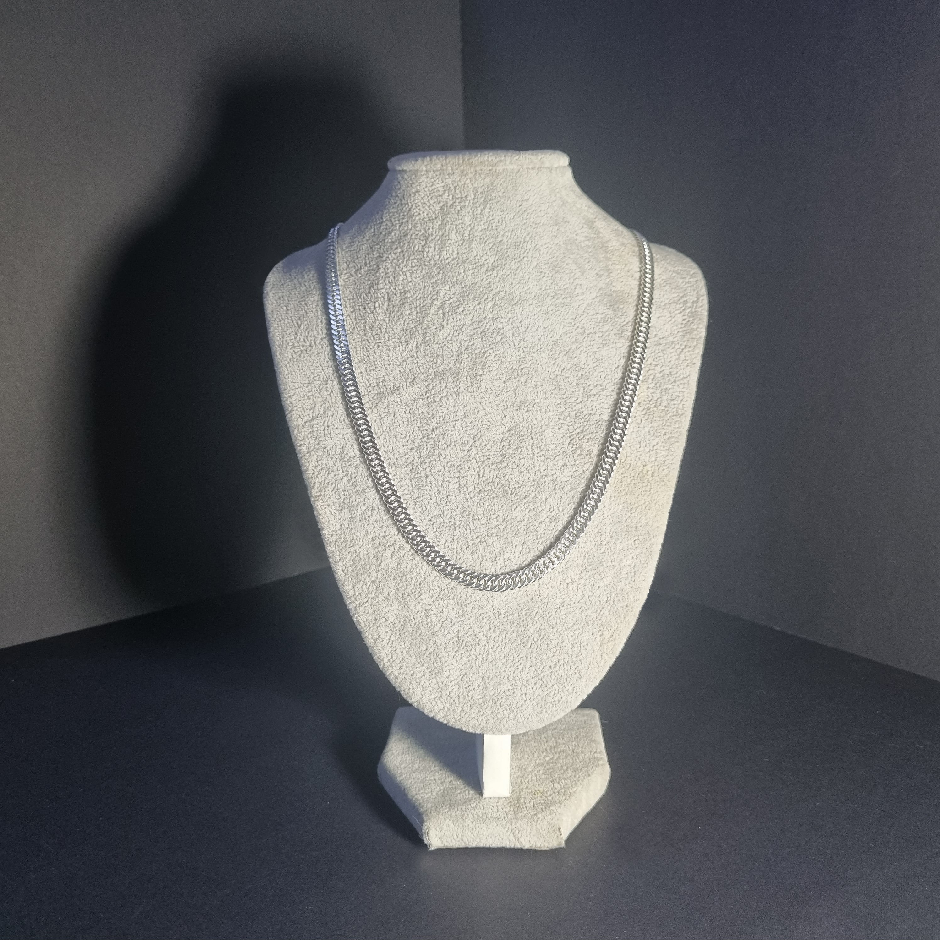 Cadena Doble Grumet de Plata • 67 cm largo • 5,5 mm ancho