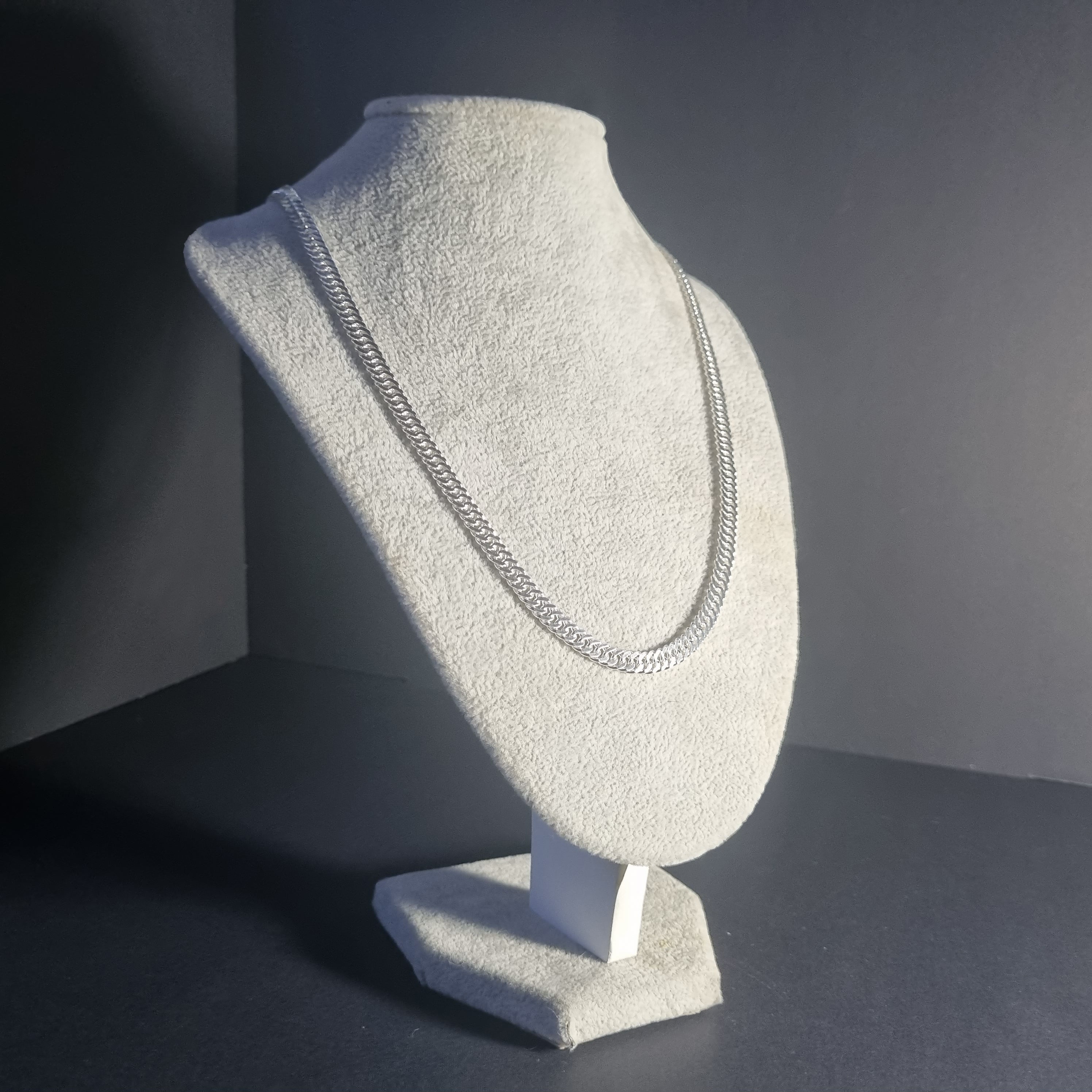 Cadena Doble Grumet de Plata • 67 cm largo • 5,5 mm ancho