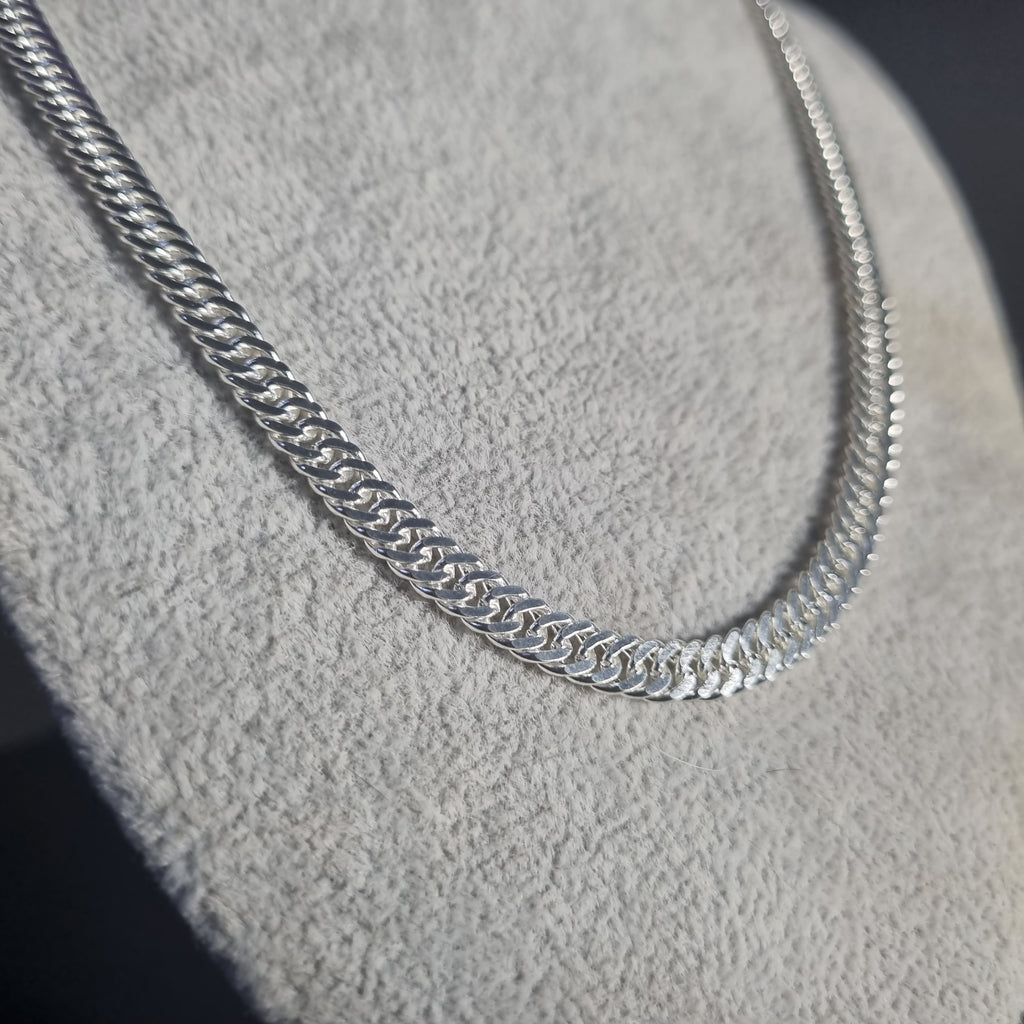 Cadena Doble Grumet de Plata • 67 cm largo • 5,5 mm ancho