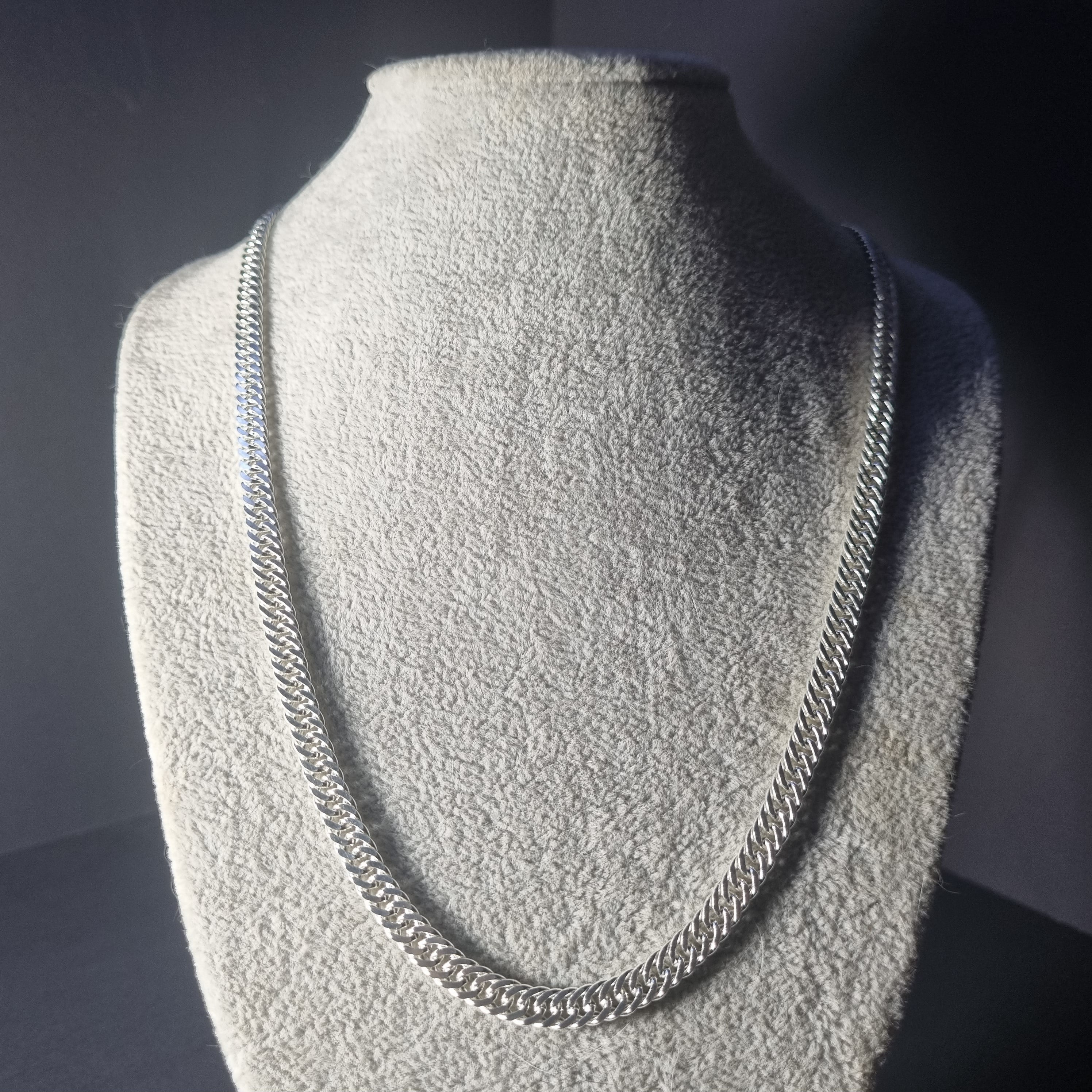 Cadena Doble Grumet de Plata • 67 cm largo • 5,5 mm ancho