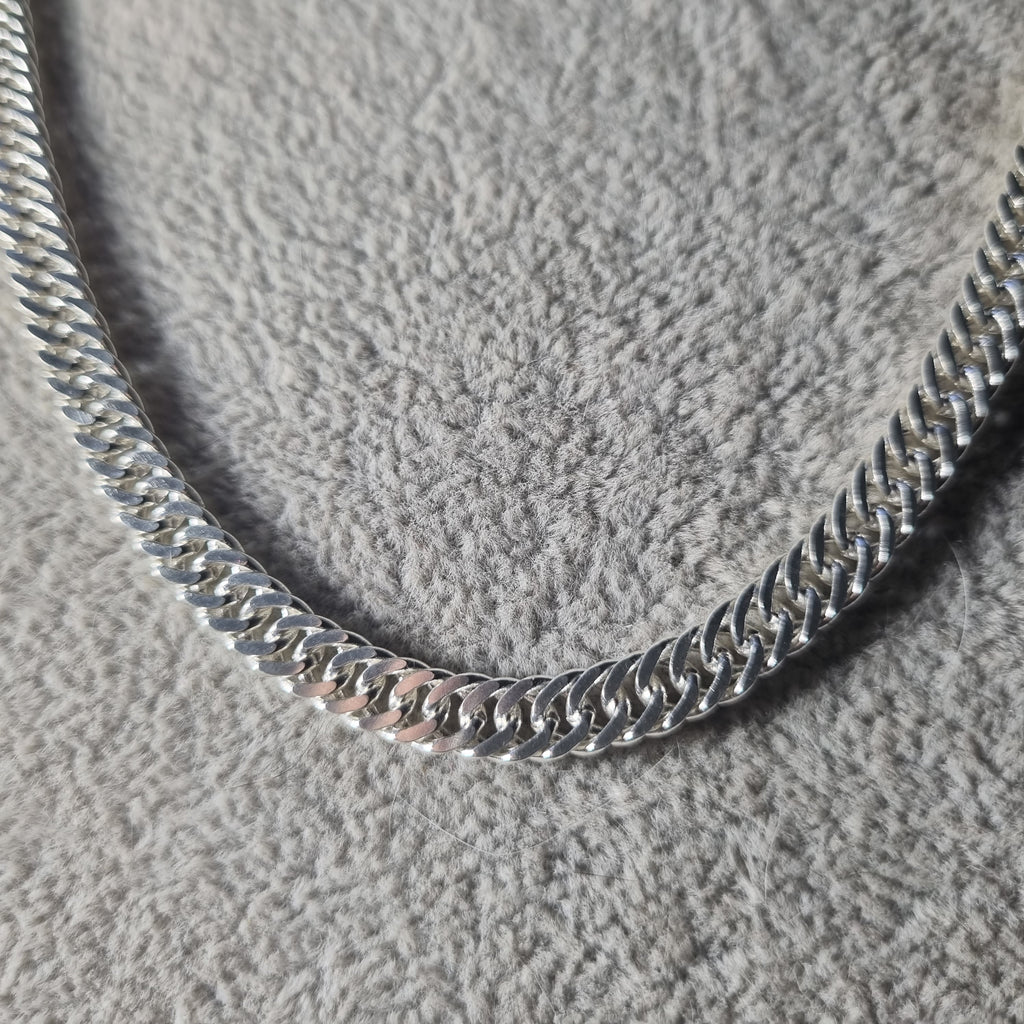 Cadena Doble Grumet de Plata • 67 cm largo • 5,5 mm ancho