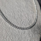 Cadena Grumet de Plata • 69 cm largo • 4 mm ancho