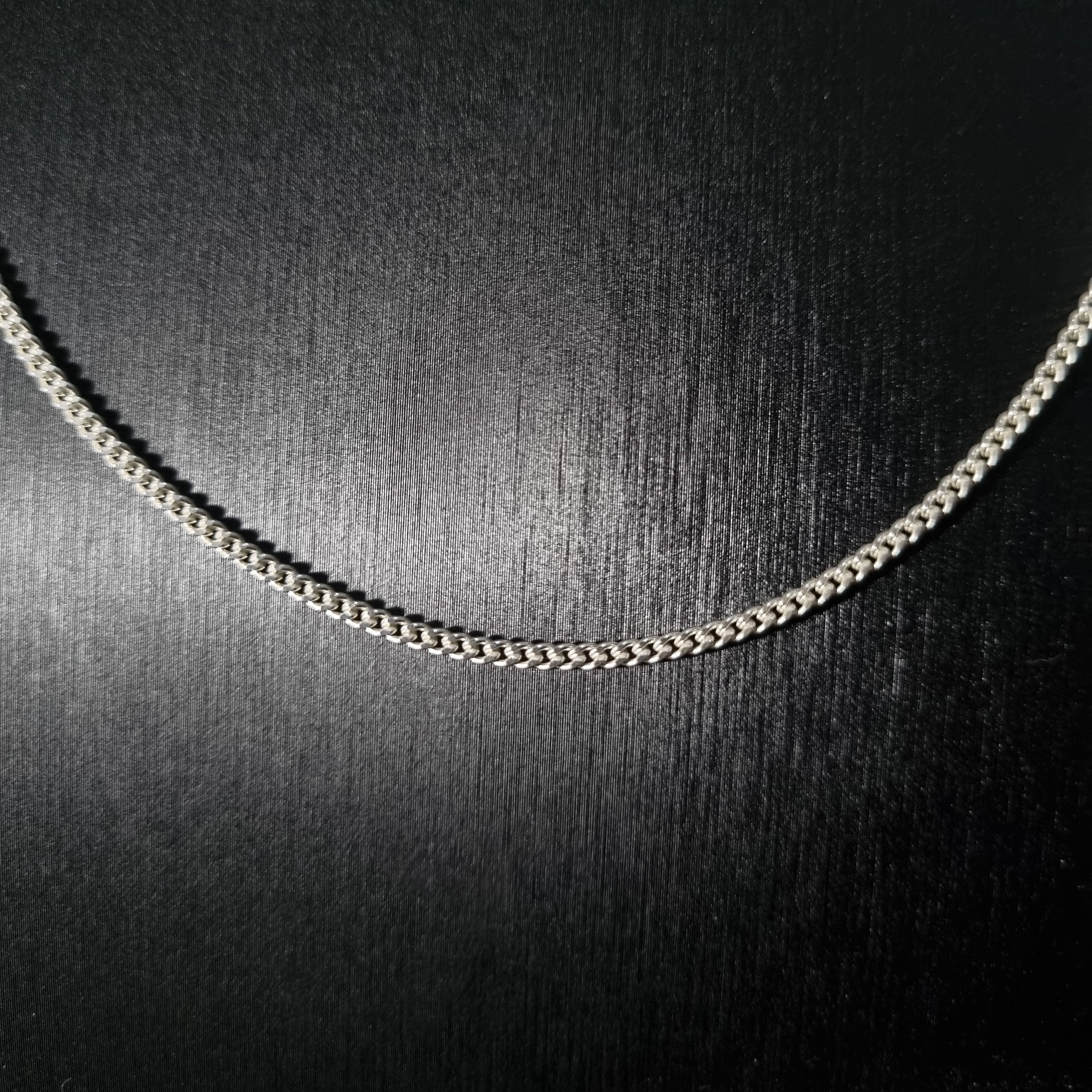 Cadena Grumet de Plata • 60 cm largo • 2 mm ancho