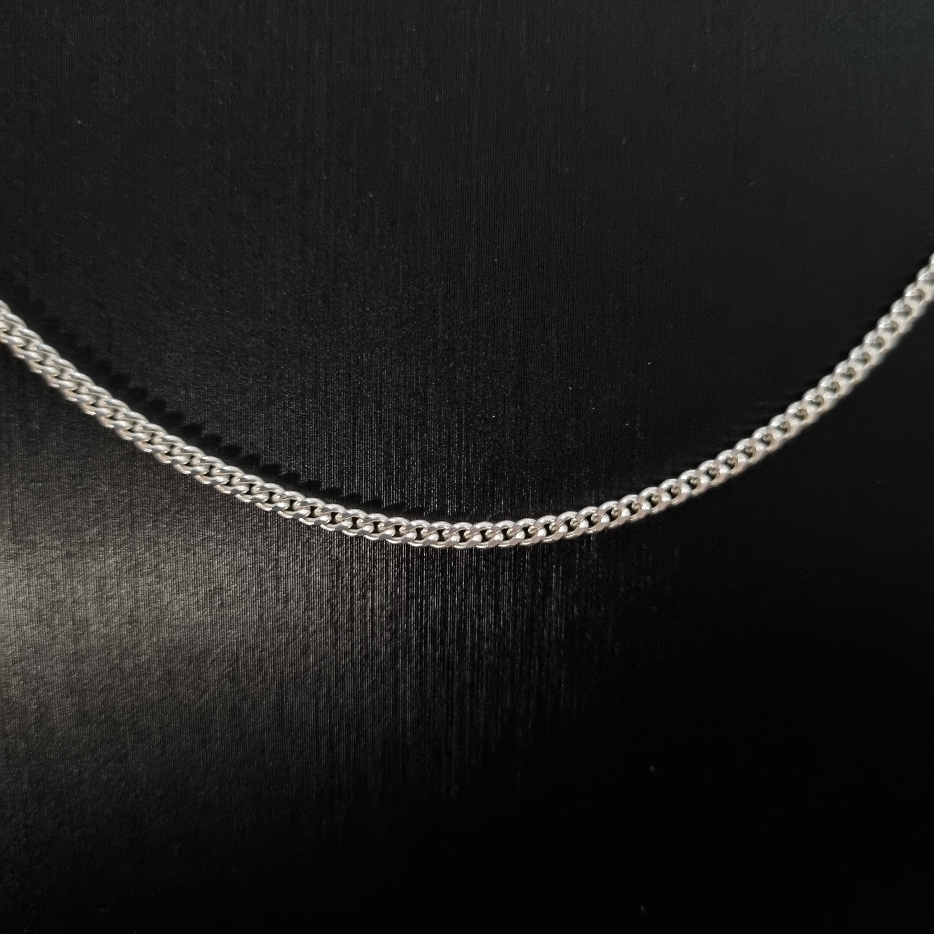 Cadena Grumet de Plata • 60 cm largo • 2 mm ancho