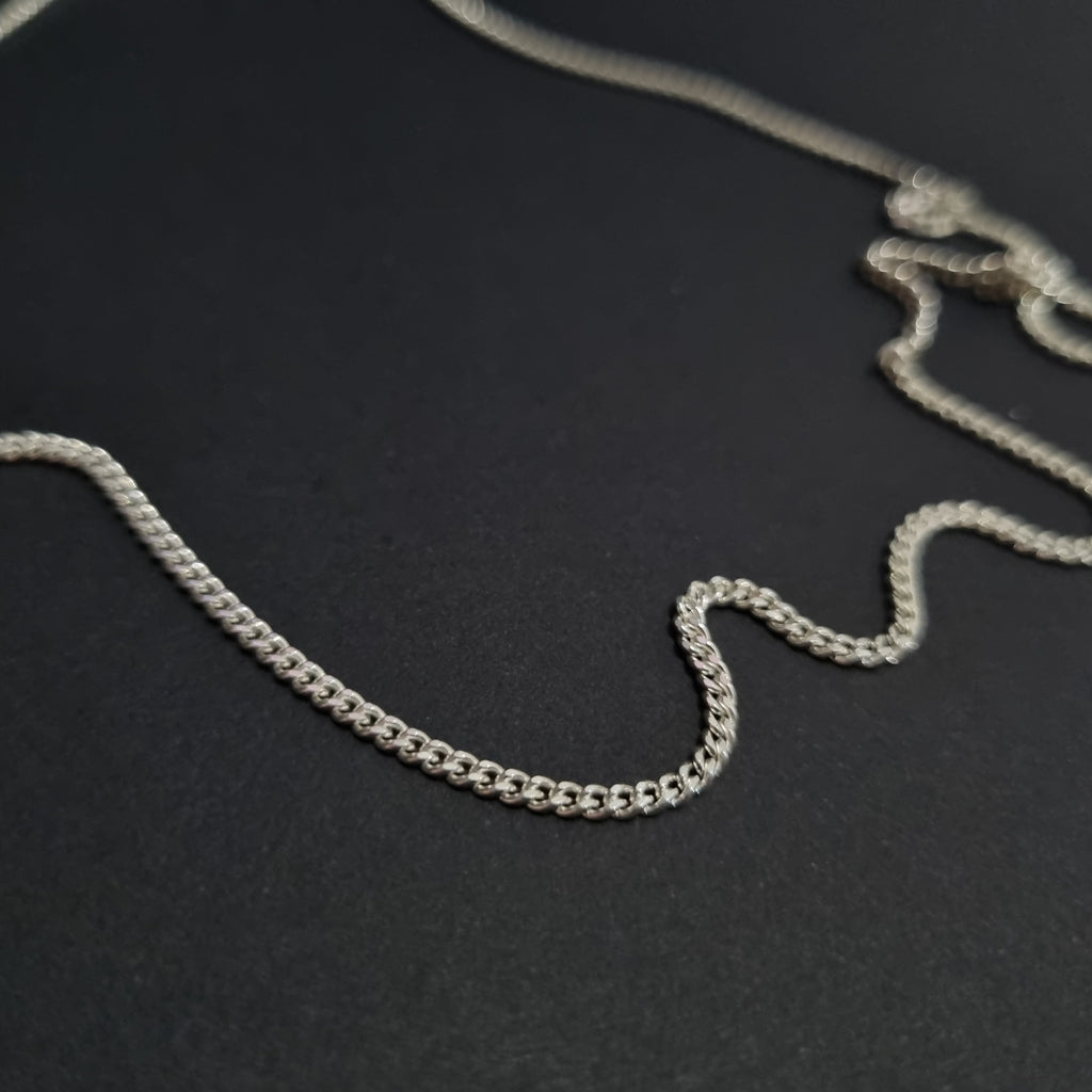 Cadena Grumet de Plata • 60 cm largo • 2 mm ancho