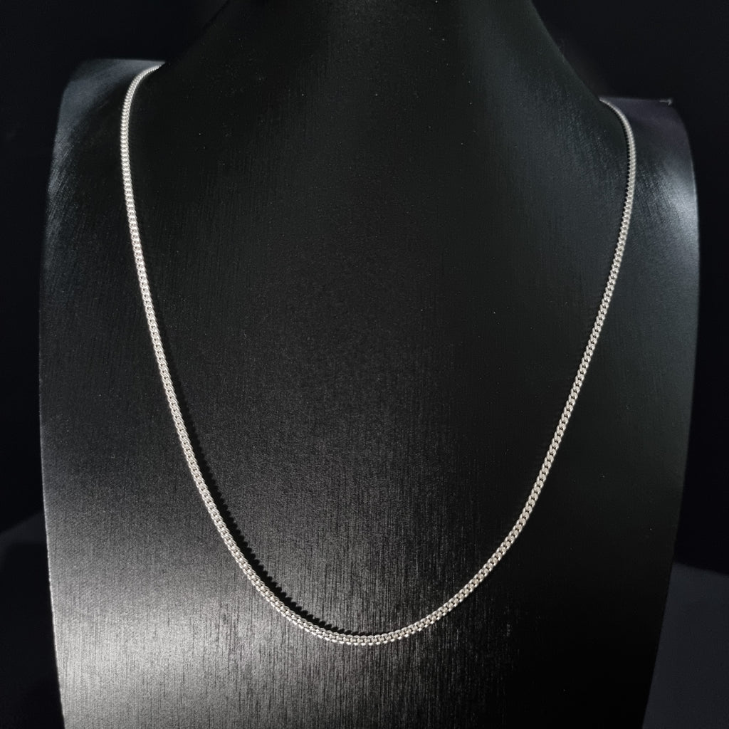 Cadena Grumet de Plata • 60 cm largo • 2 mm ancho