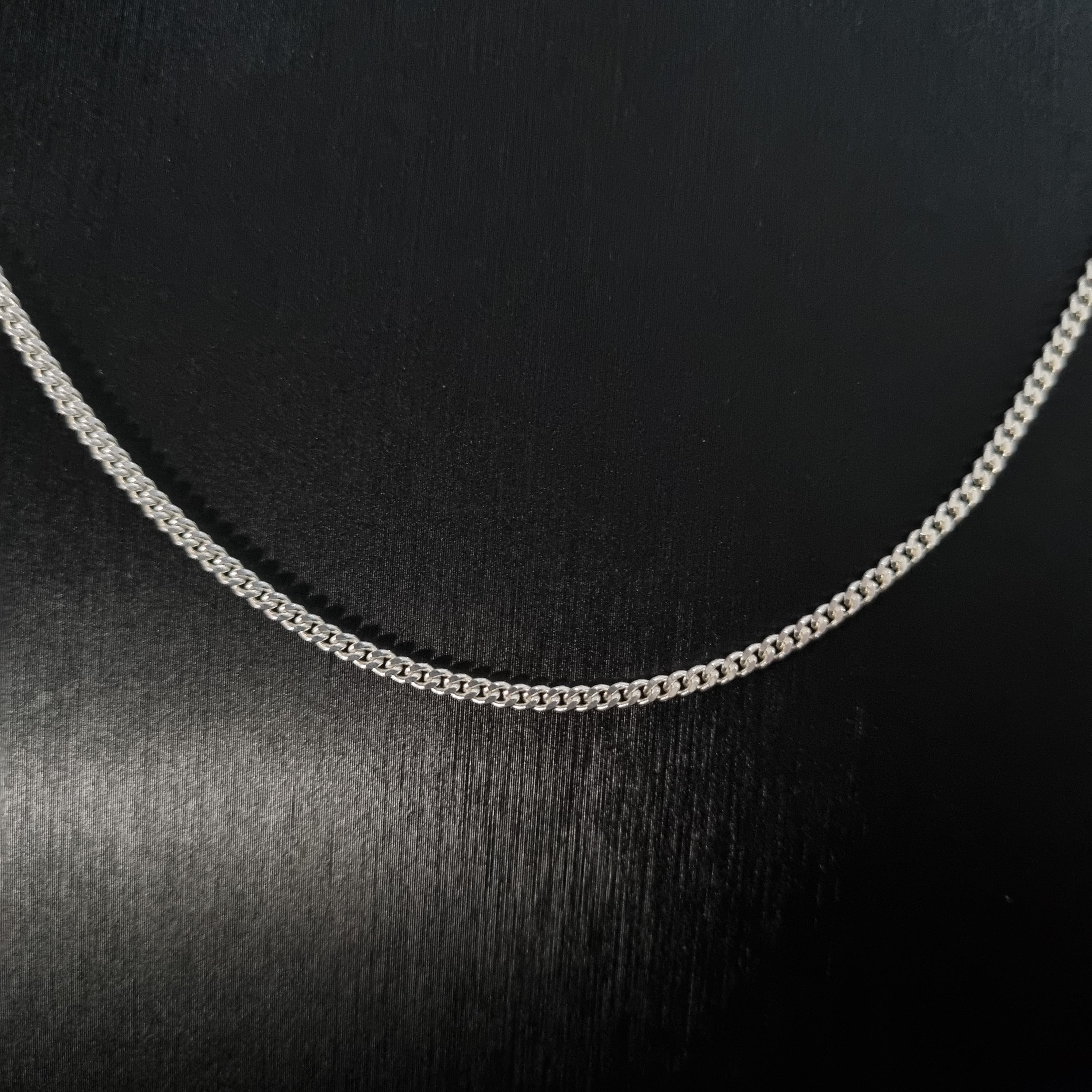 Cadena Grumet de Plata • 60 cm largo • 2 mm ancho