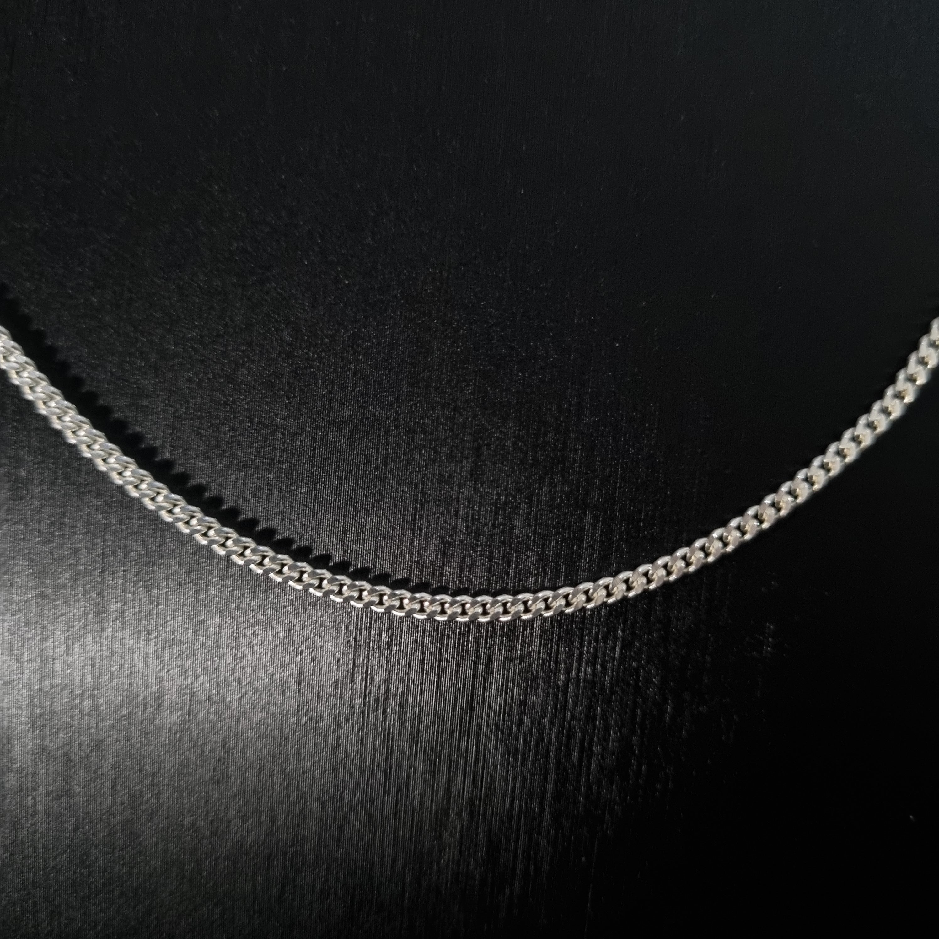 Cadena Grumet de Plata • 60 cm largo • 2 mm ancho