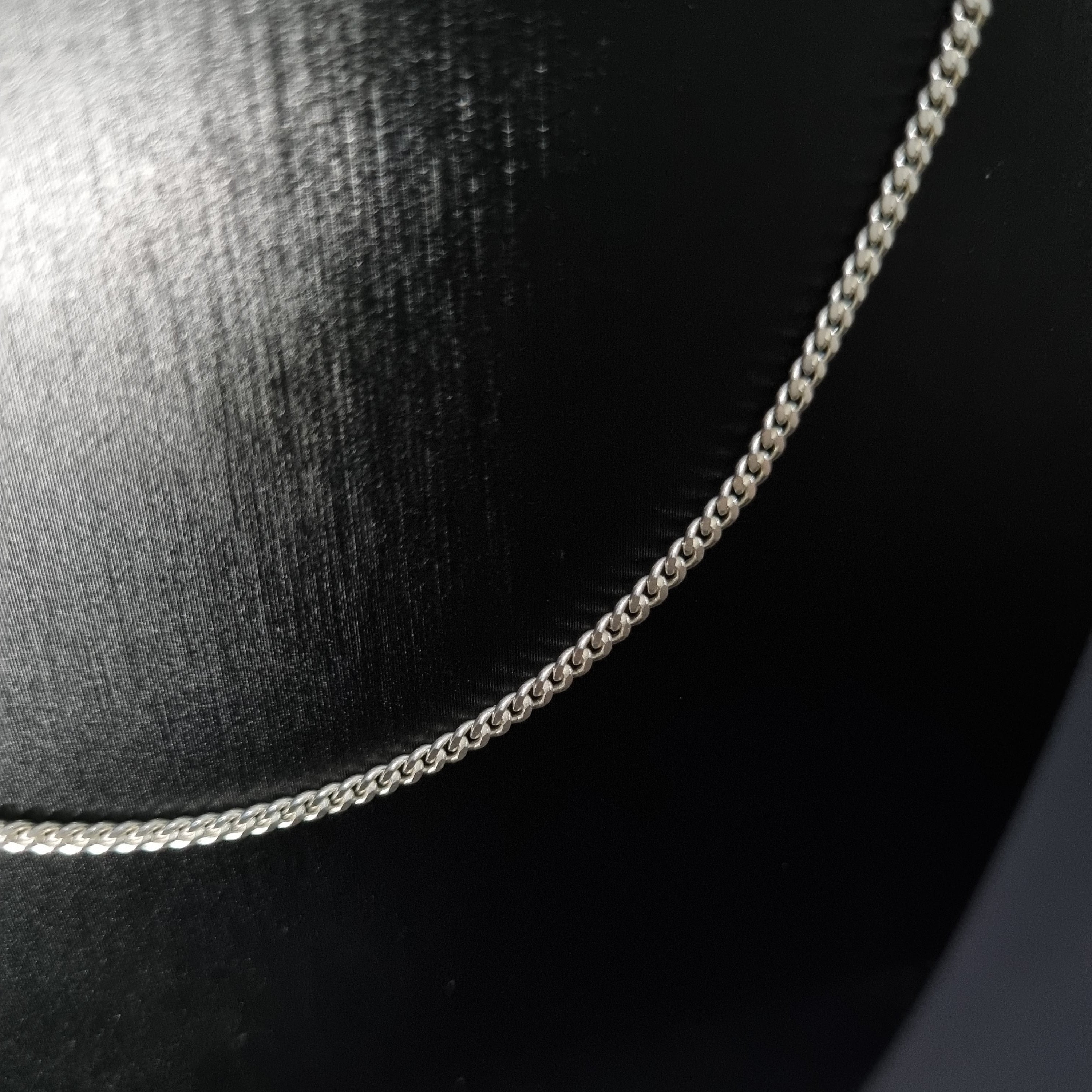 Cadena Grumet de Plata • 60 cm largo • 2 mm ancho