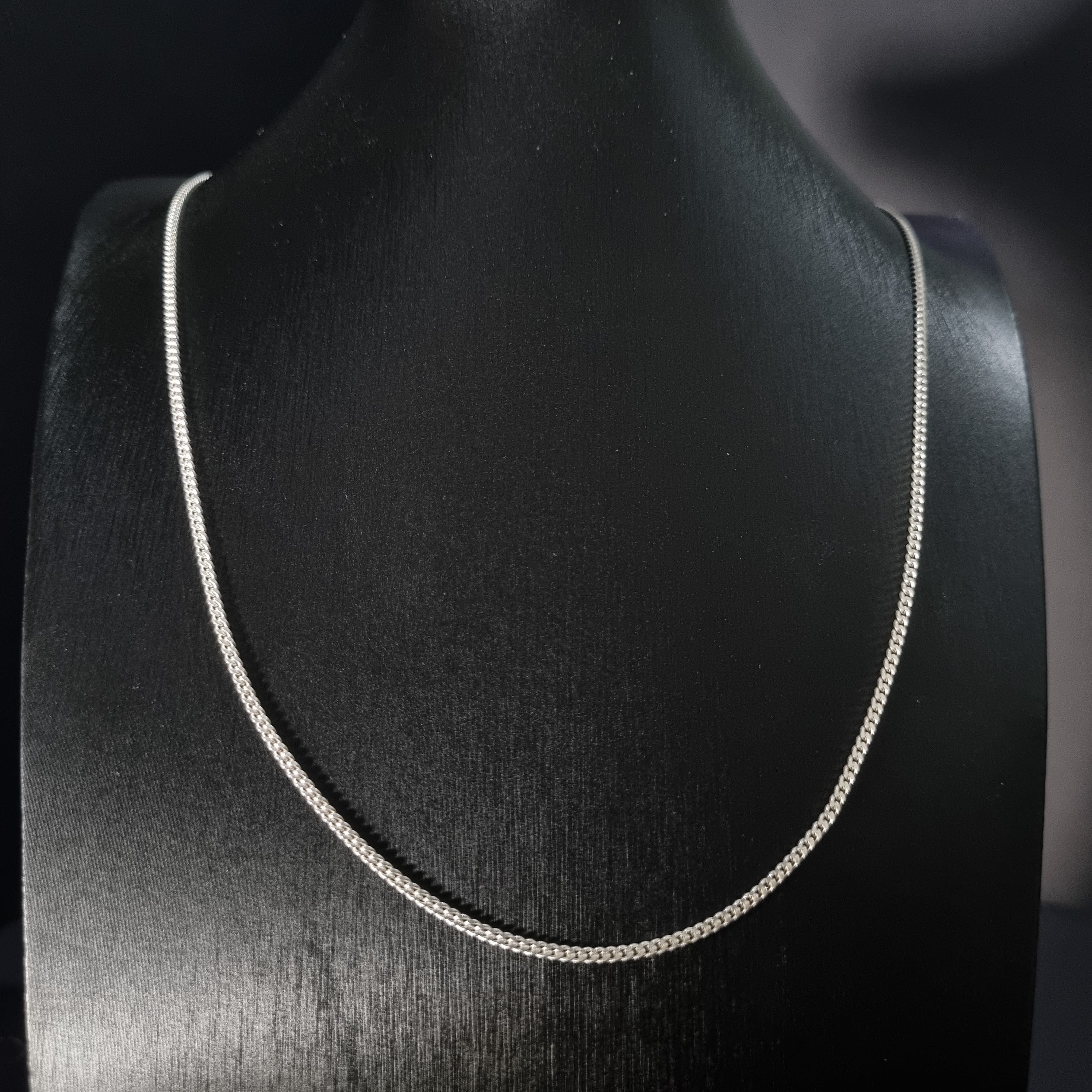 Cadena Grumet de Plata • 60 cm largo • 2 mm ancho