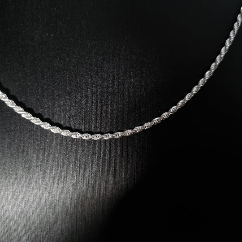 Cadena Tourbillon de Plata • 50 cm largo • 2 mm ancho