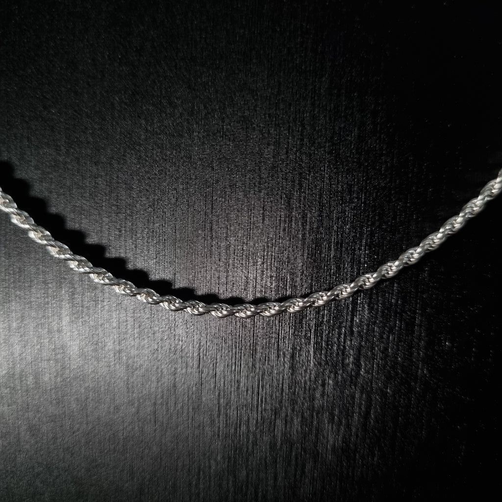 Cadena Tourbillon de Plata • 50 cm largo • 2 mm ancho