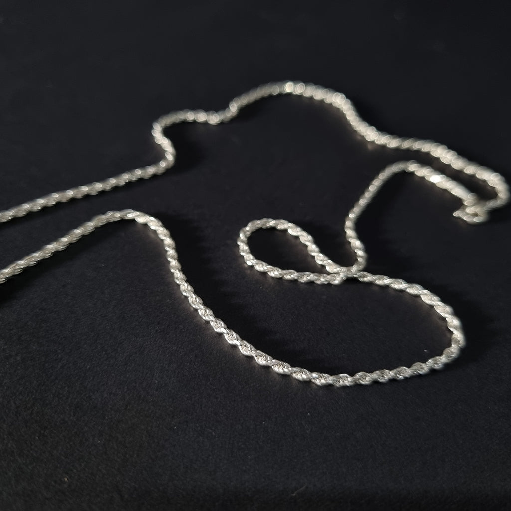 Cadena Tourbillon de Plata • 50 cm largo • 2 mm ancho