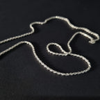 Cadena Tourbillon de Plata • 50 cm largo • 2 mm ancho