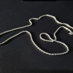 Cadena Tourbillon de Plata • 50 cm largo • 2 mm ancho