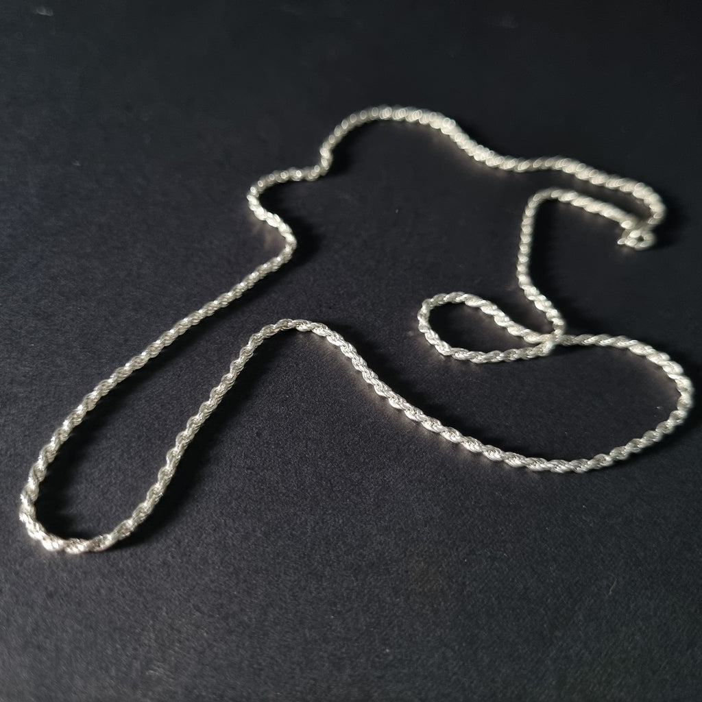 Cadena Tourbillon de Plata • 50 cm largo • 2 mm ancho