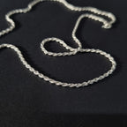 Cadena Tourbillon de Plata • 50 cm largo • 2 mm ancho