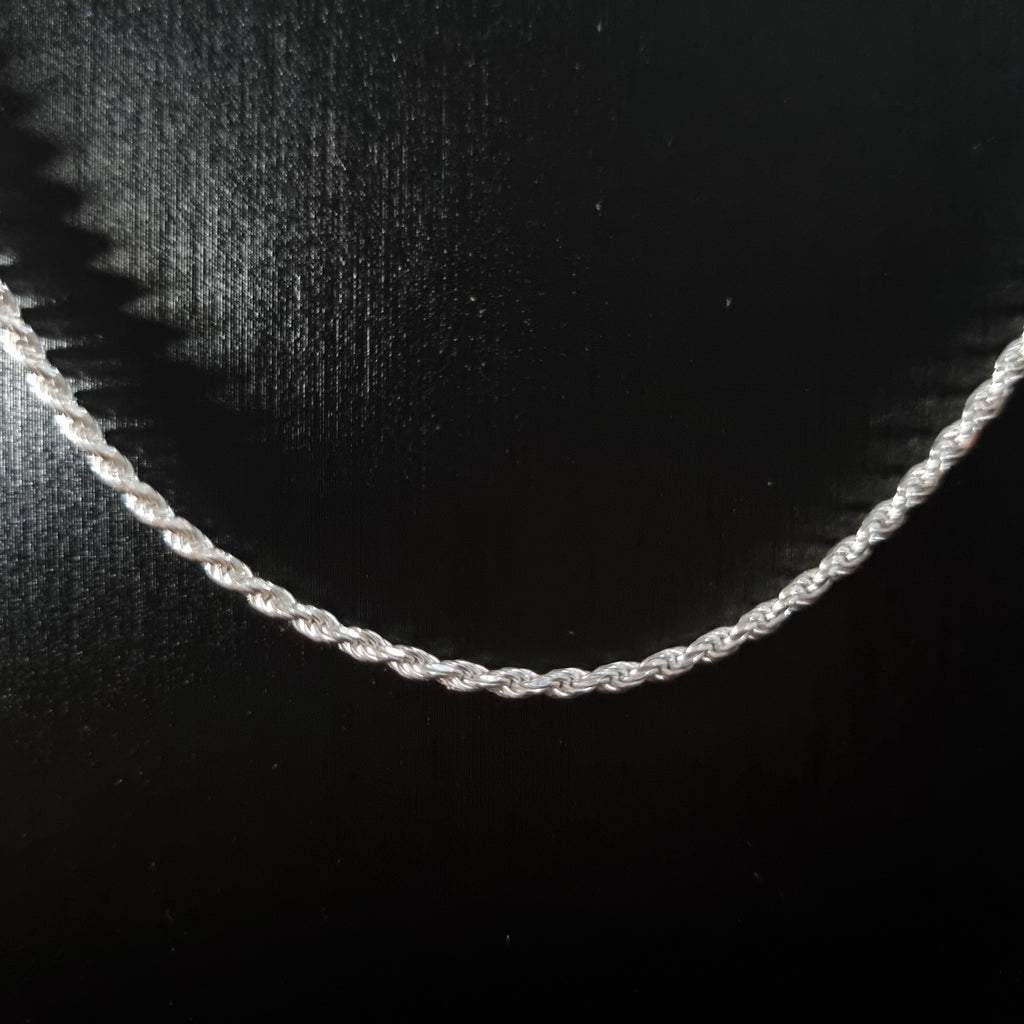 Cadena Tourbillon de Plata • 50 cm largo • 2 mm ancho