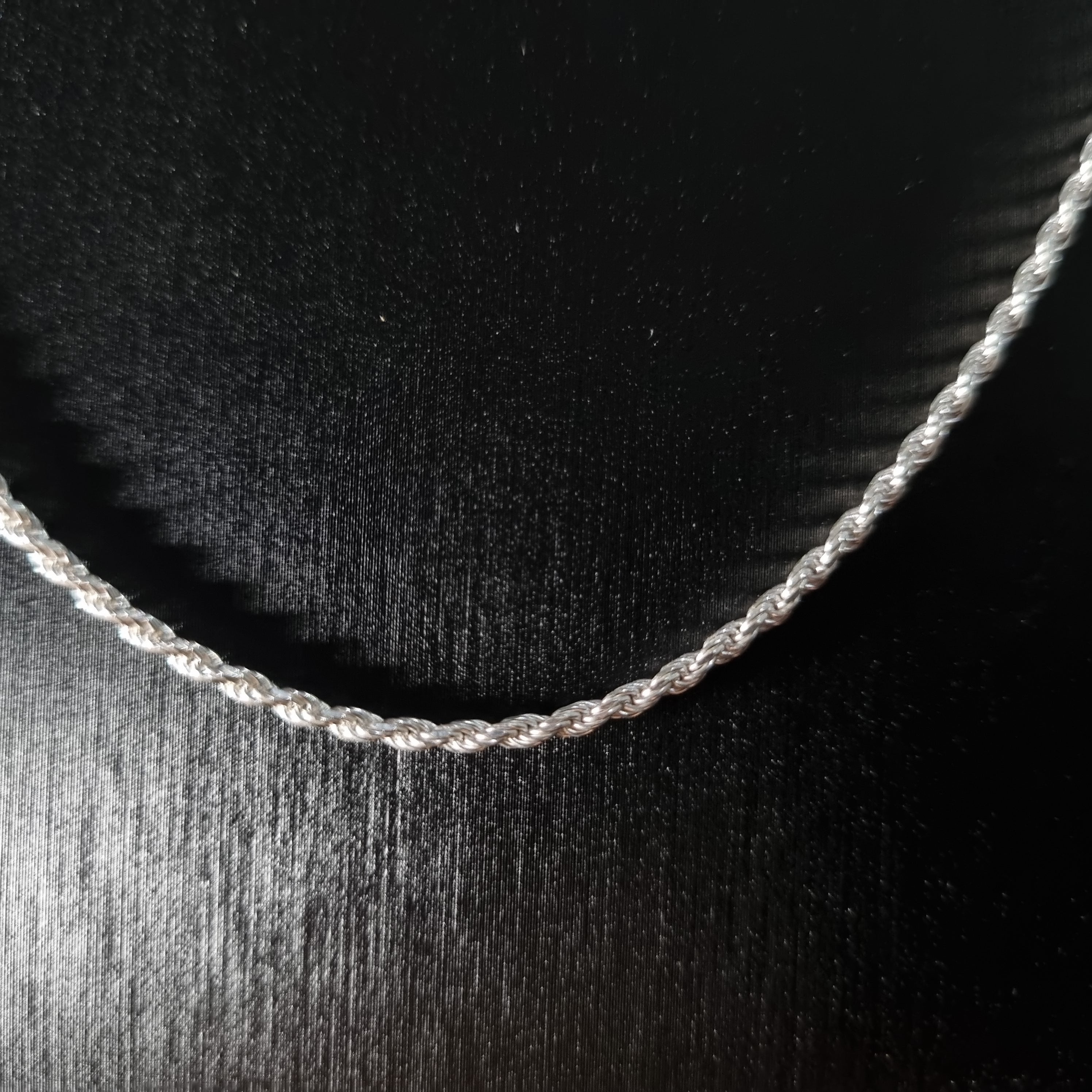 Cadena Tourbillon de Plata • 50 cm largo • 2 mm ancho