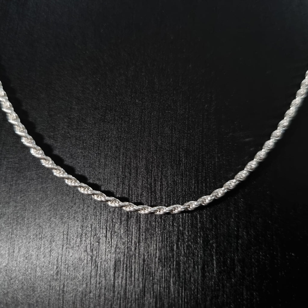 Cadena Tourbillon de Plata • 50 cm largo • 2 mm ancho