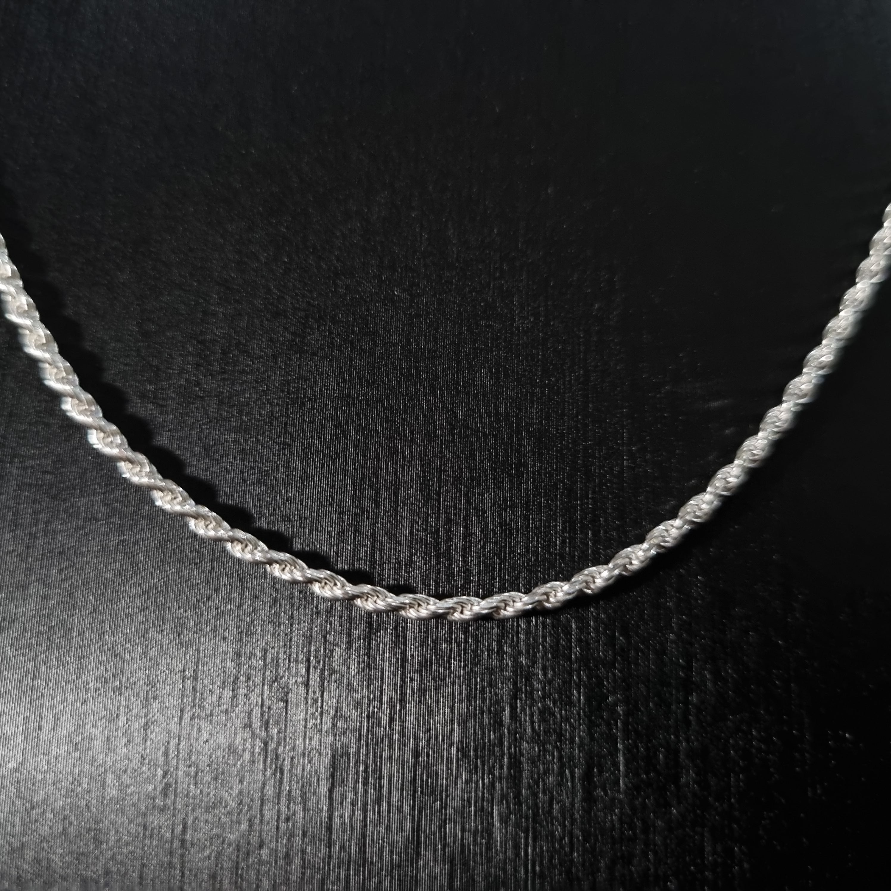 Cadena Tourbillon de Plata • 50 cm largo • 2 mm ancho