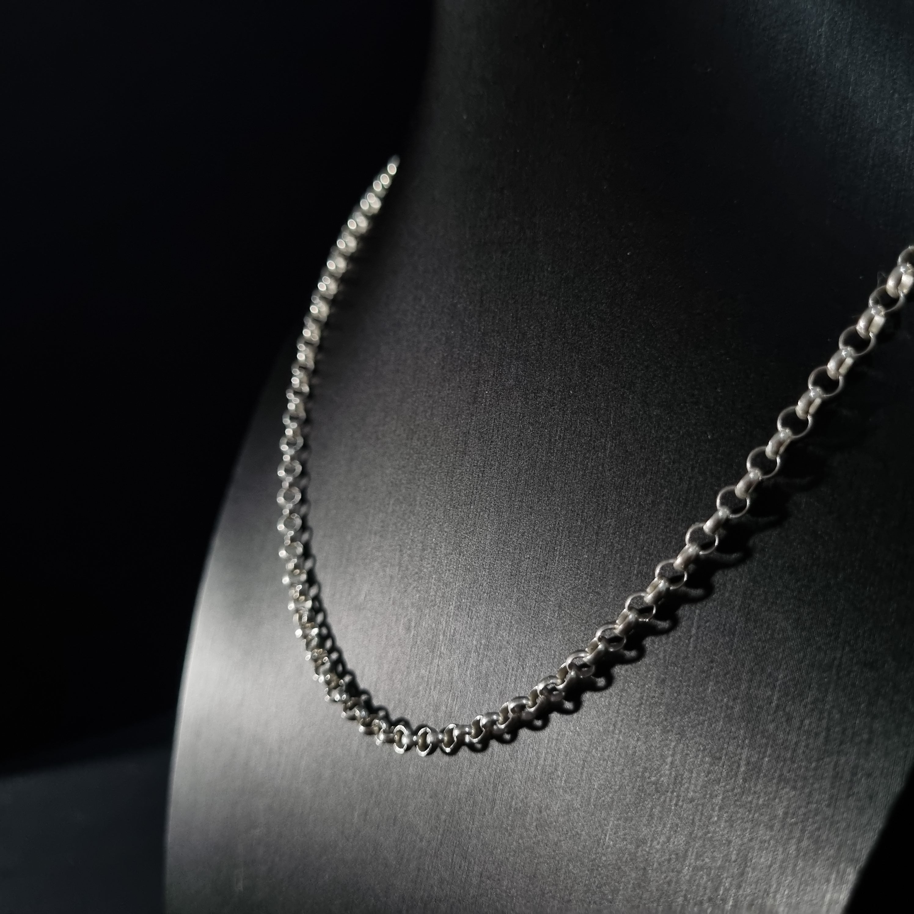 Cadena Rolon de Plata • 60 cm largo • 4 mm ancho