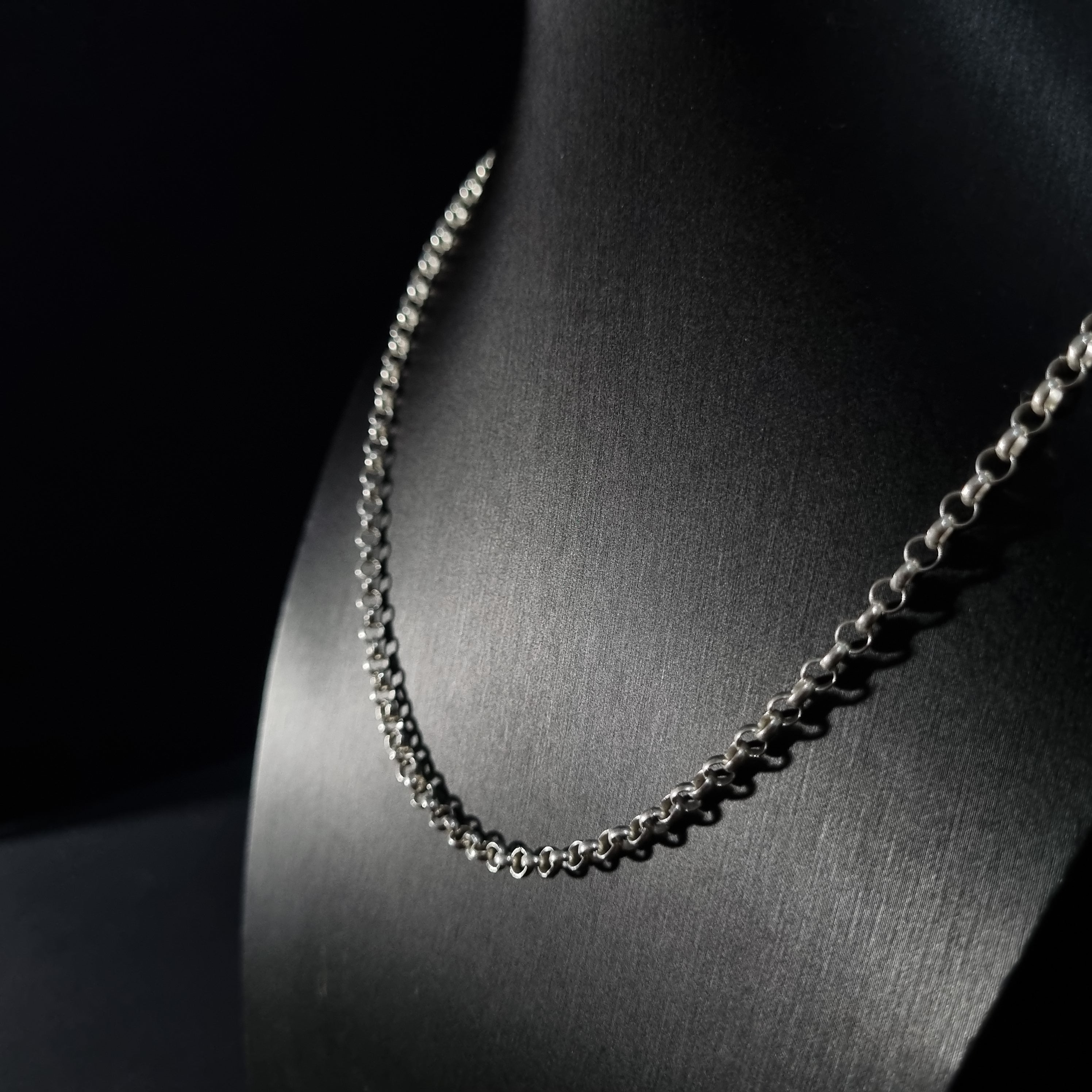 Cadena Rolon de Plata • 60 cm largo • 4 mm ancho