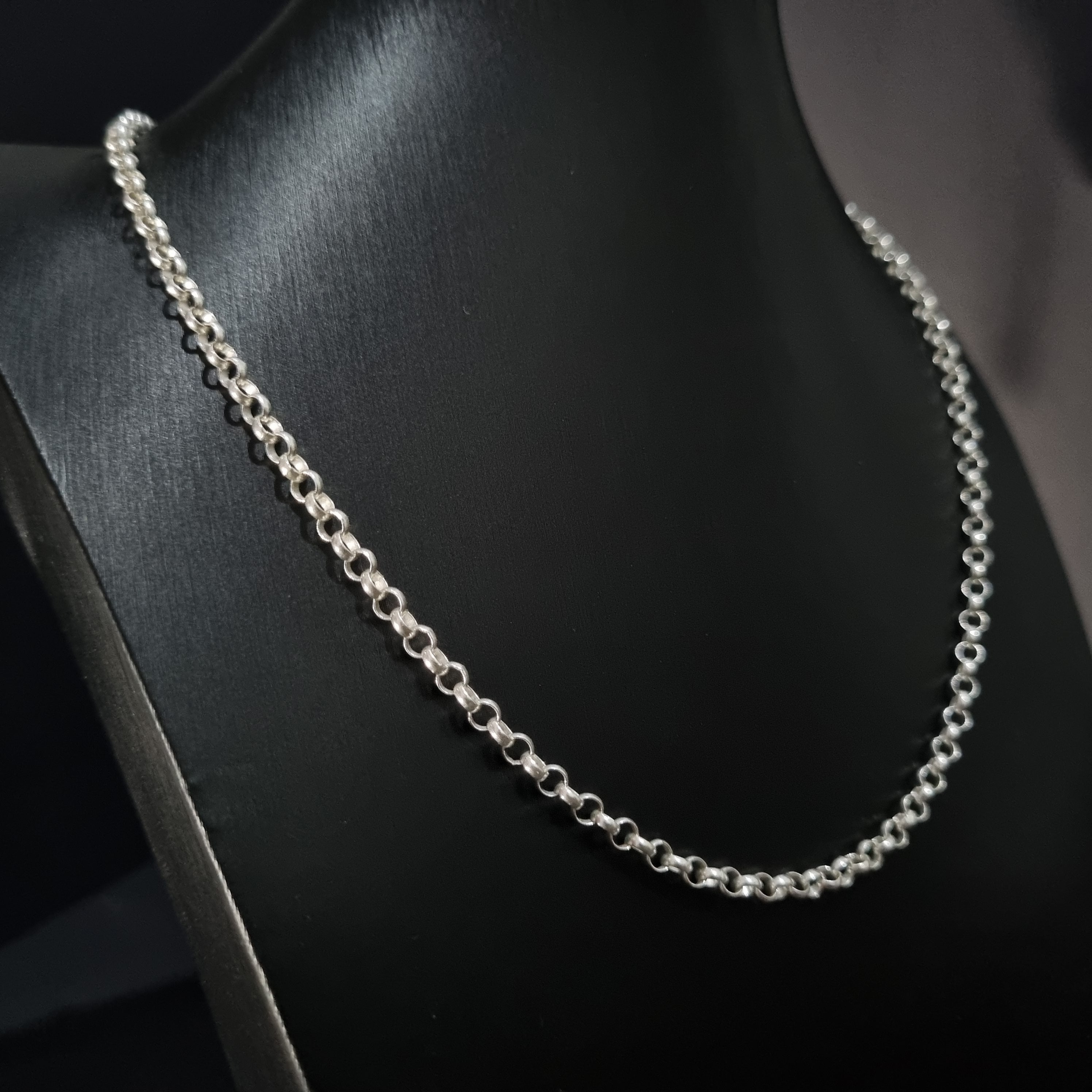 Cadena Rolon de Plata • 60 cm largo • 4 mm ancho