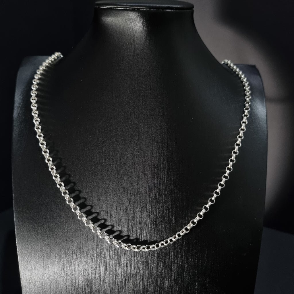 Cadena Rolon de Plata • 60 cm largo • 4 mm ancho