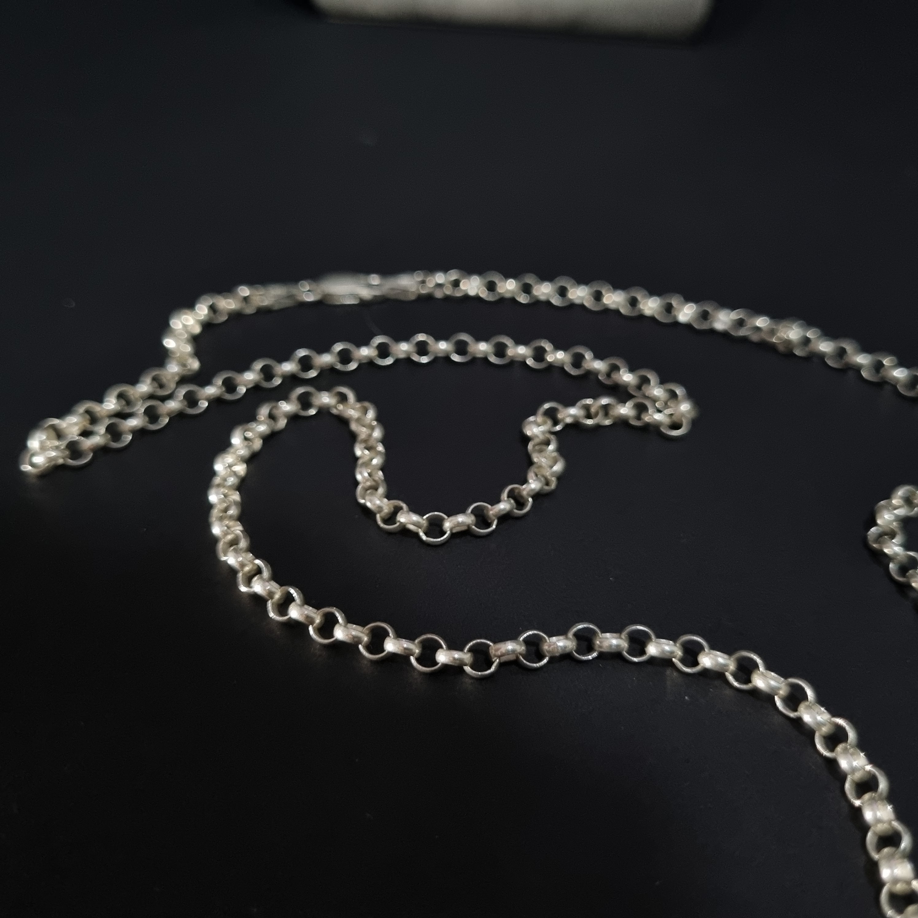 Cadena Rolon de Plata • 60 cm largo • 4 mm ancho