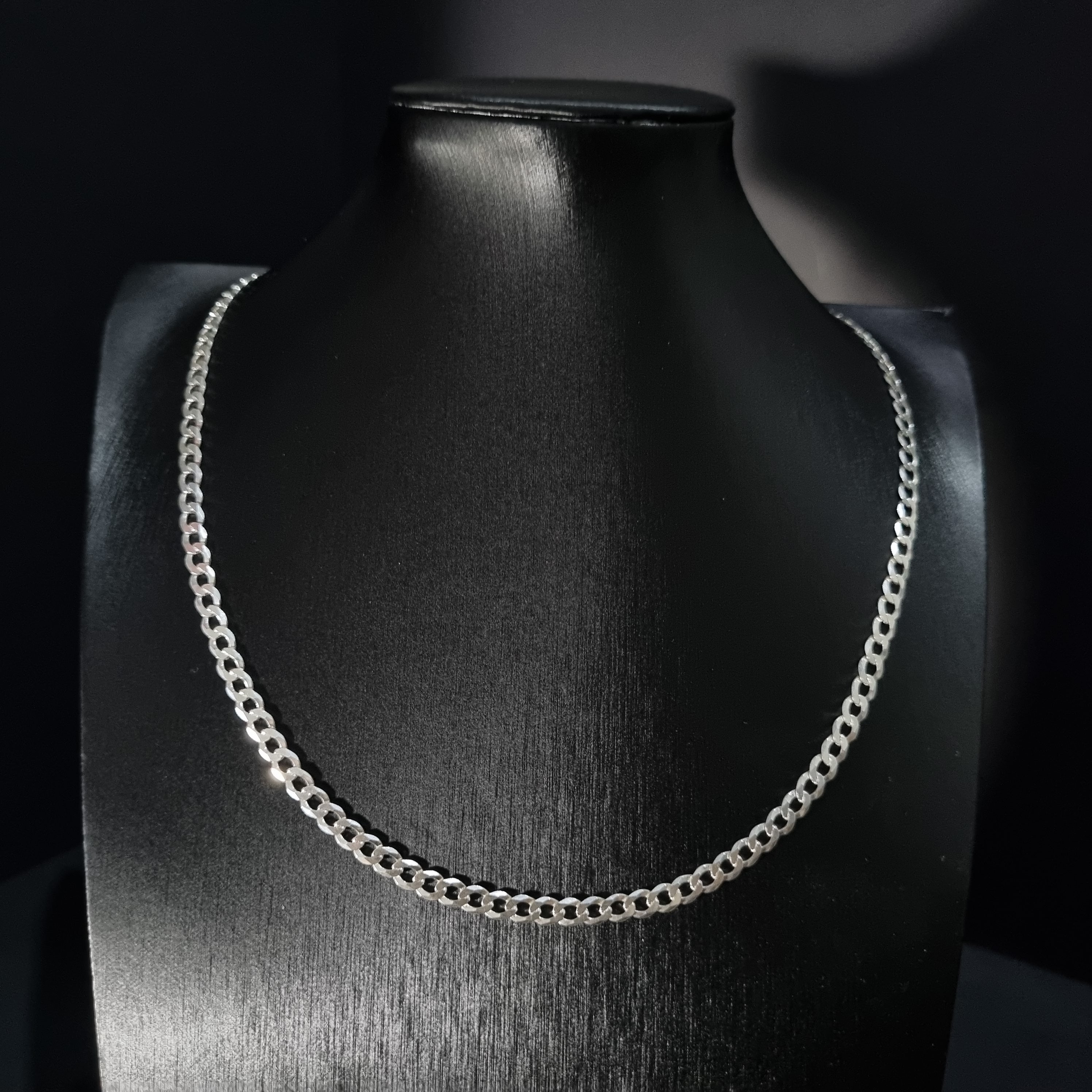 Cadena Grumet de Plata • 45 cm largo • 5 mm ancho