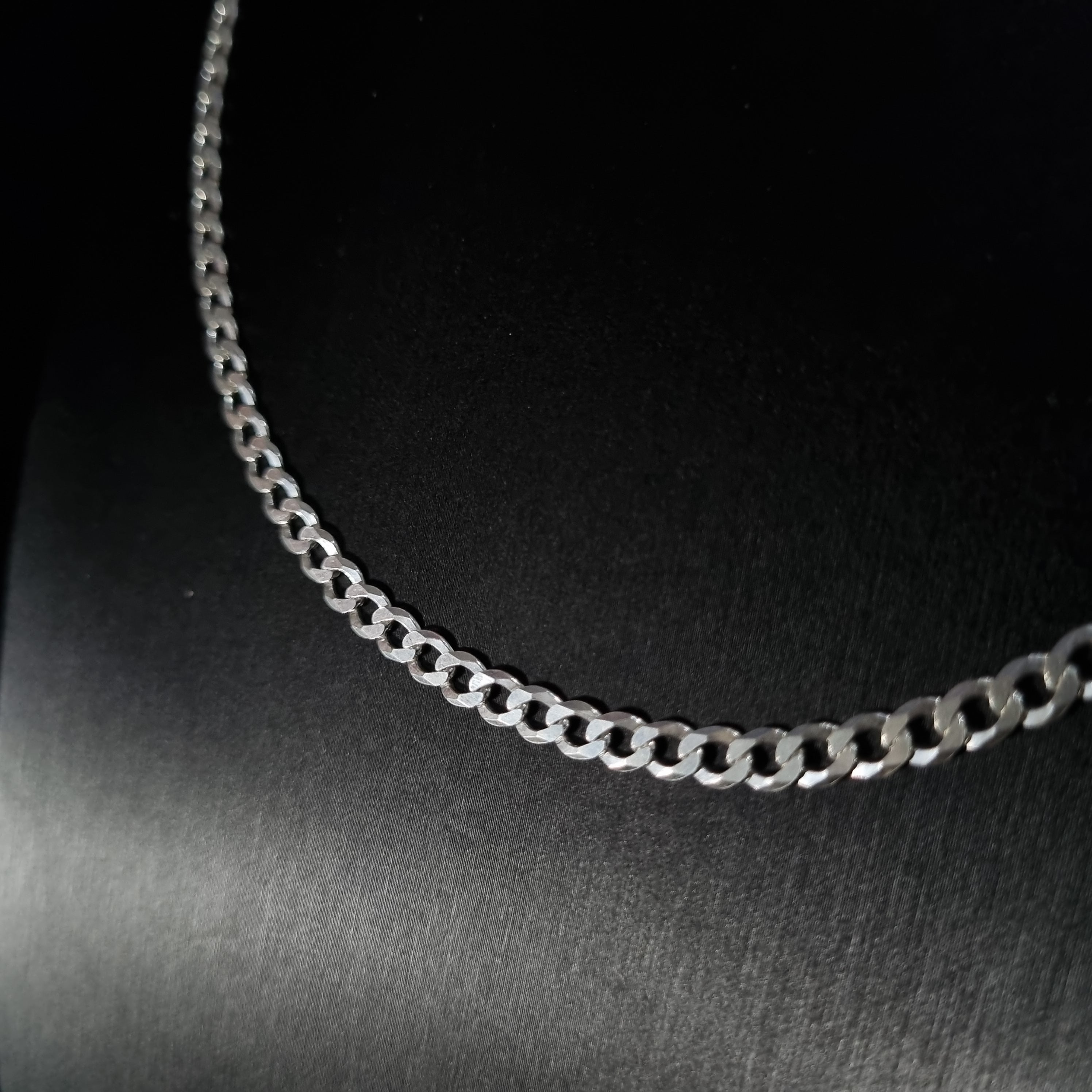 Cadena Grumet de Plata • 45 cm largo • 5 mm ancho