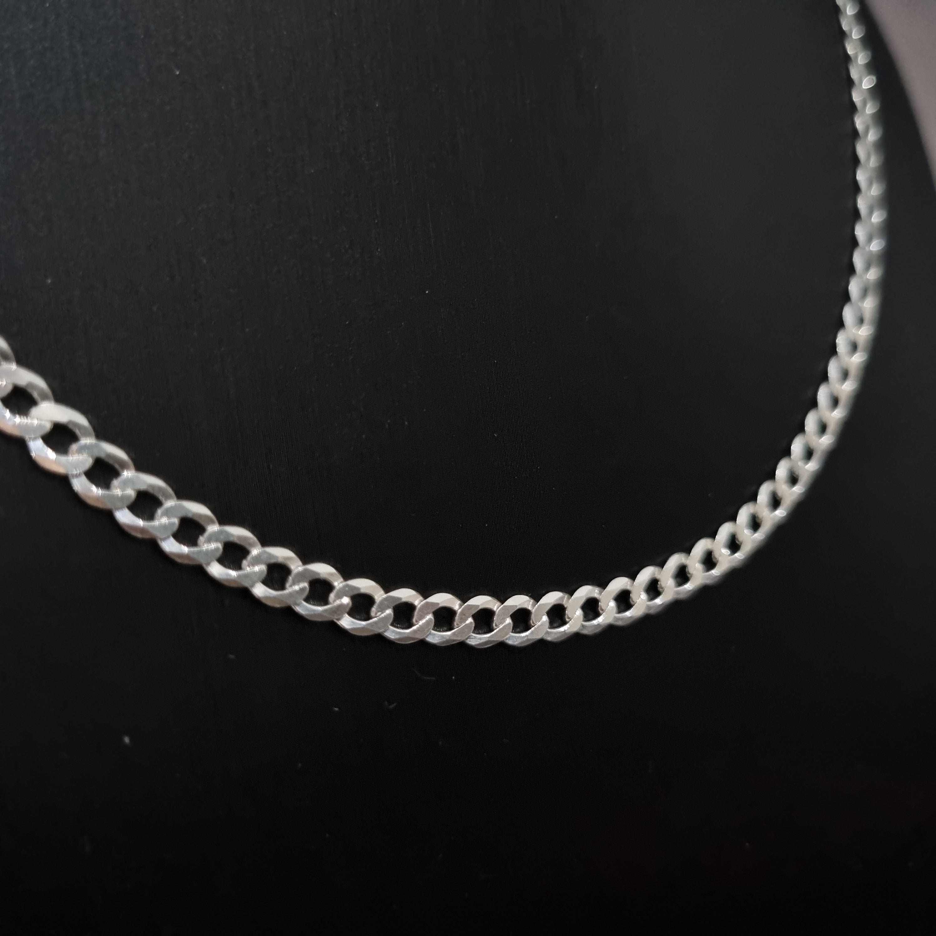 Cadena Grumet de Plata • 45 cm largo • 5 mm ancho