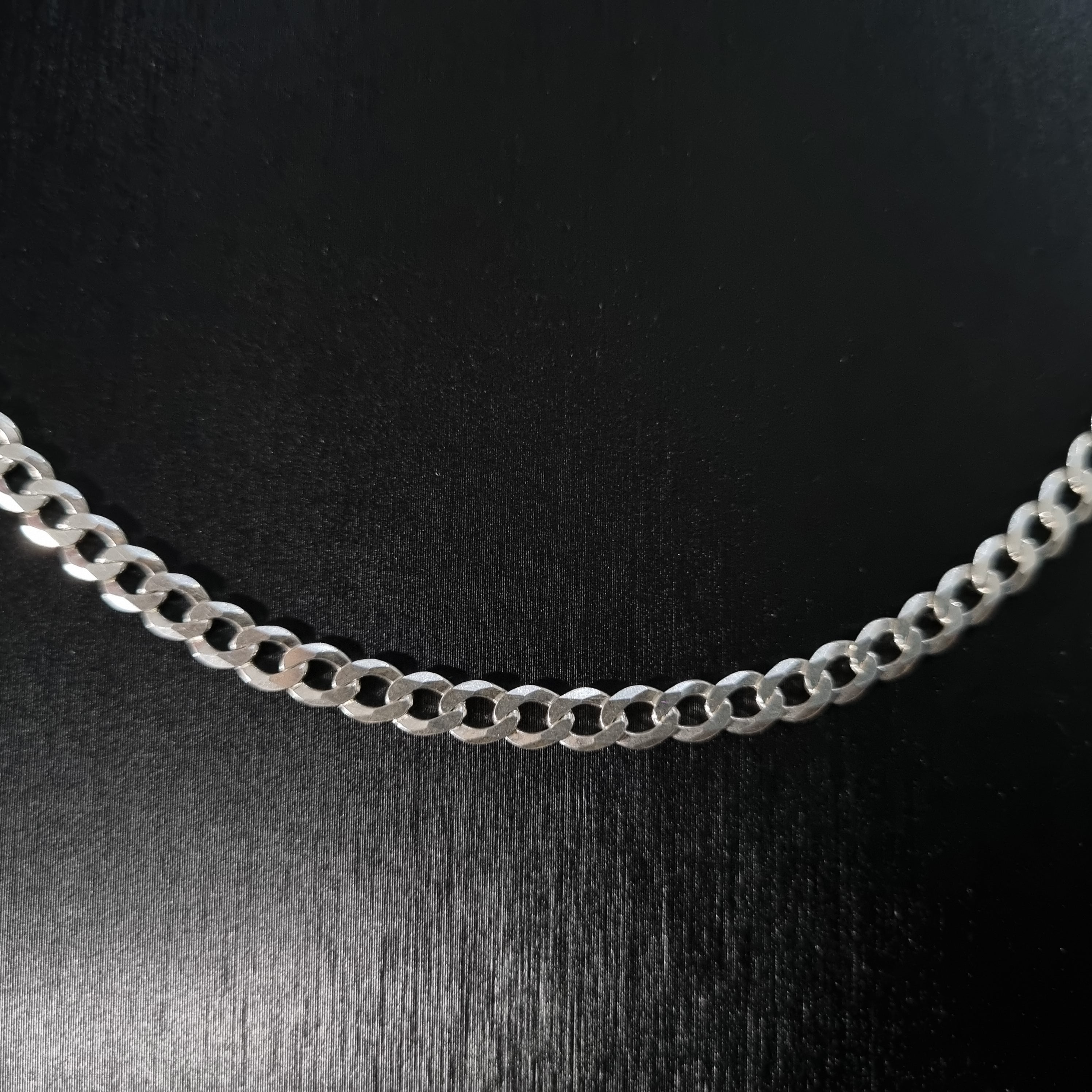 Cadena Grumet de Plata • 45 cm largo • 5 mm ancho