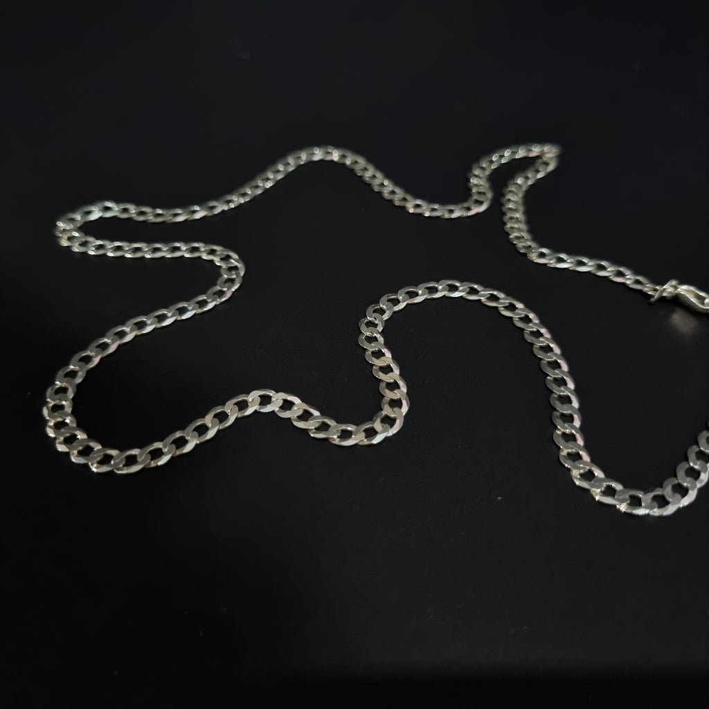 Cadena Grumet de Plata • 45 cm largo • 5 mm ancho