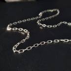 Cadena Limada de Plata • 60 cm largo • 4 mm ancho