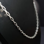 Cadena Limada de Plata • 60 cm largo • 4 mm ancho