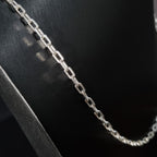 Cadena Limada de Plata • 60 cm largo • 4 mm ancho