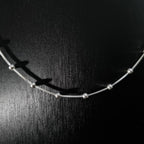 Cadena Veneciana con Perlas de Plata • 45 cm largo • 1 mm ancho