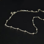 Cadena Veneciana con Perlas de Plata • 45 cm largo • 1 mm ancho