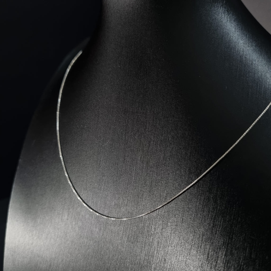 Cadena Veneciana de Plata • 50 cm largo • 0,5 mm ancho