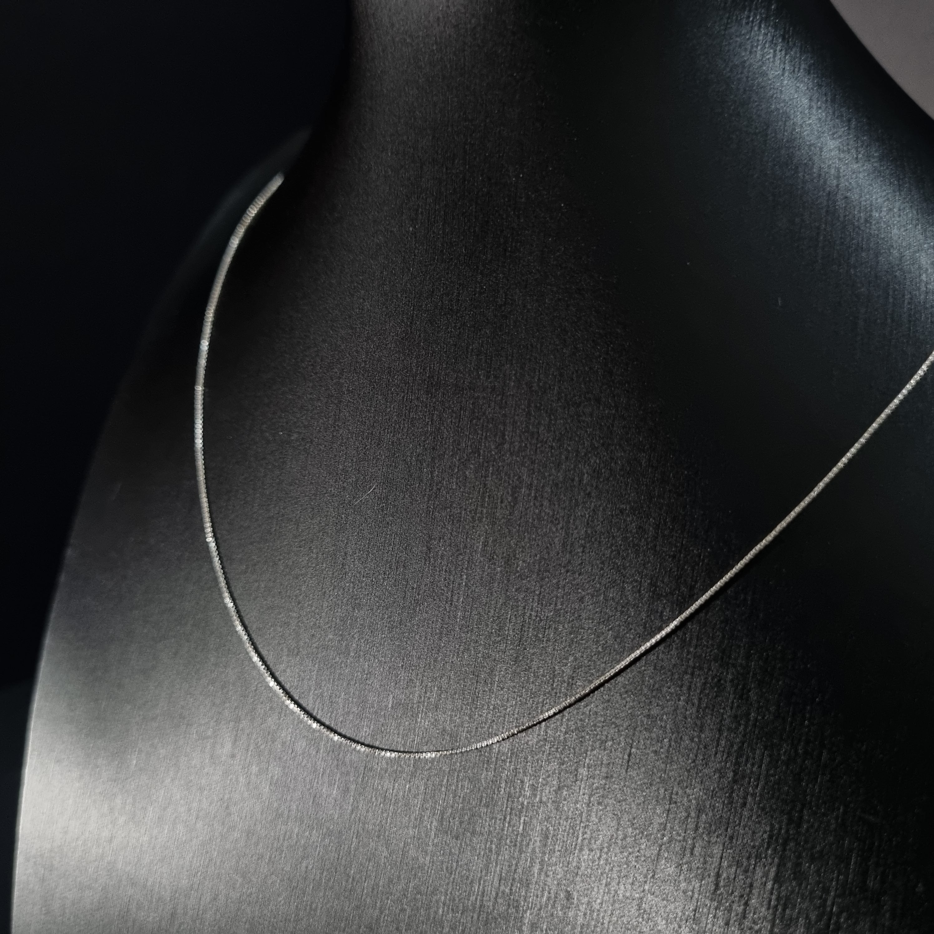 Cadena Veneciana de Plata • 50 cm largo • 0,5 mm ancho