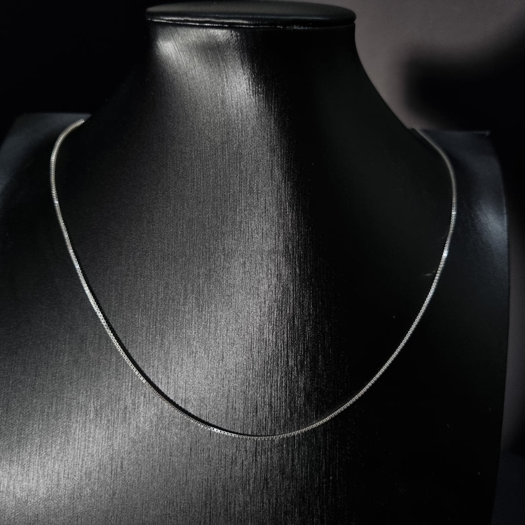 Cadena Veneciana de Plata • 50 cm largo • 1 mm ancho