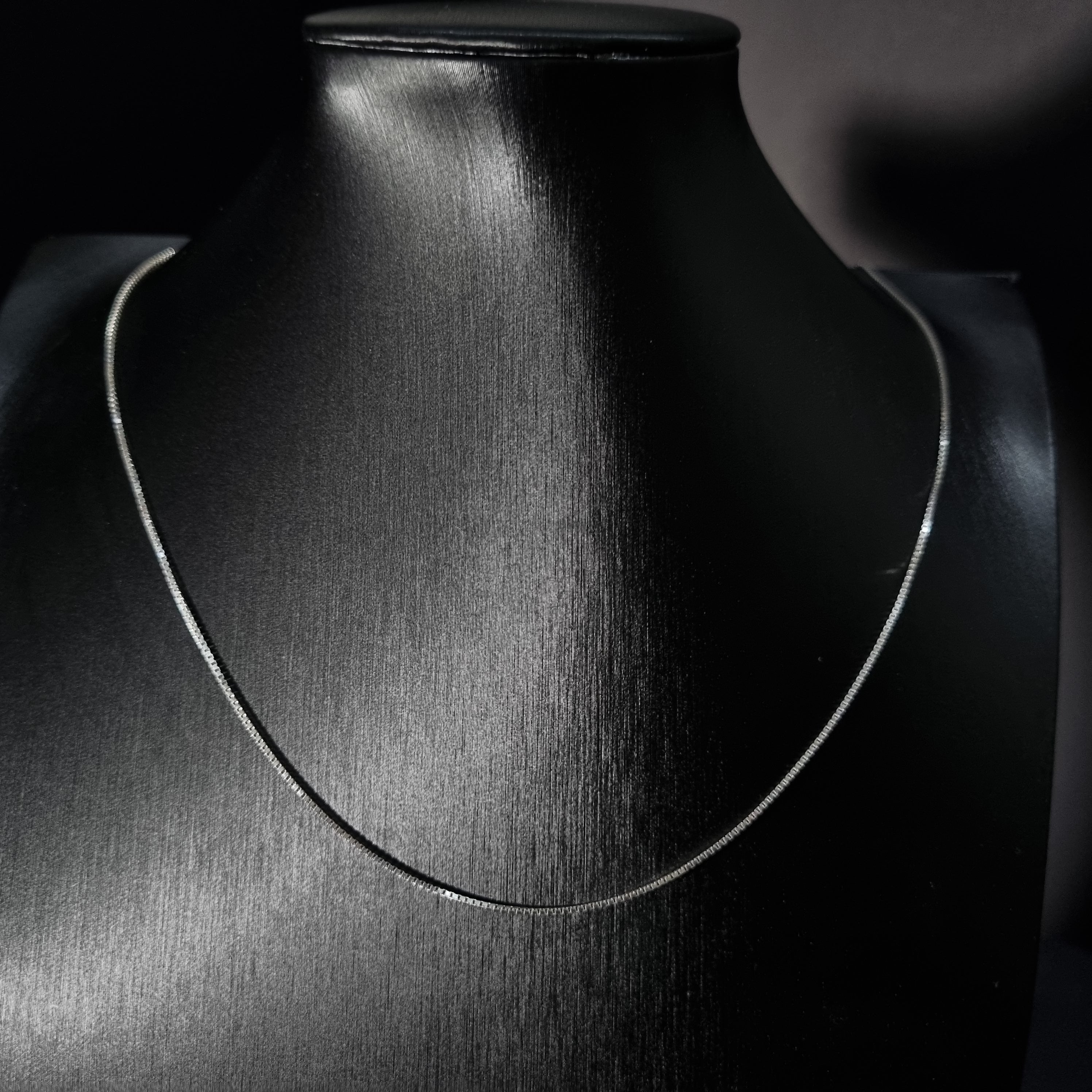 Cadena Veneciana de Plata • 50 cm largo • 1 mm ancho