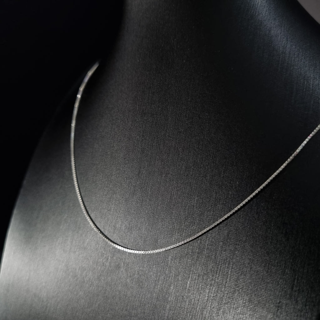 Cadena Veneciana de Plata • 50 cm largo • 1 mm ancho