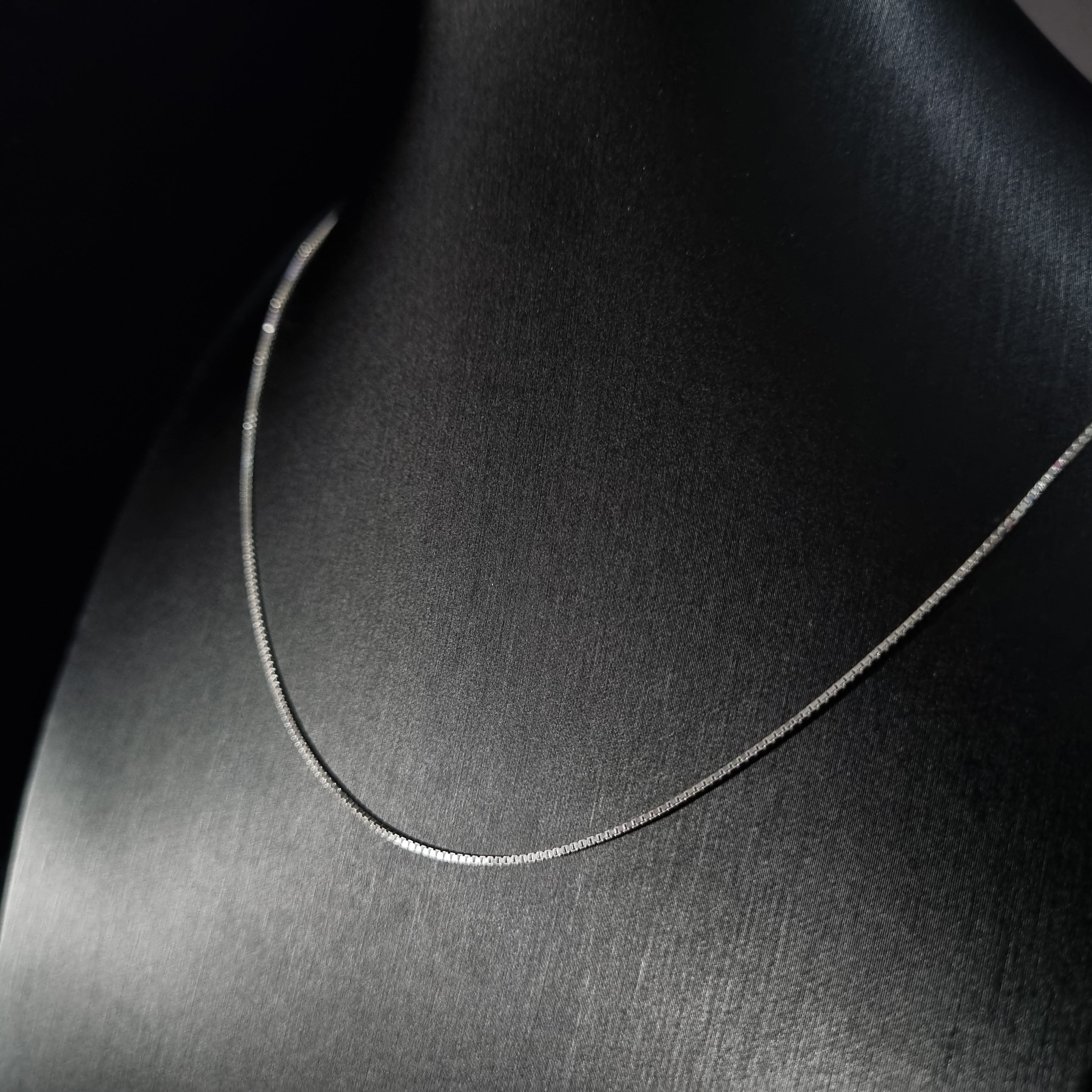 Cadena Veneciana de Plata • 50 cm largo • 1 mm ancho