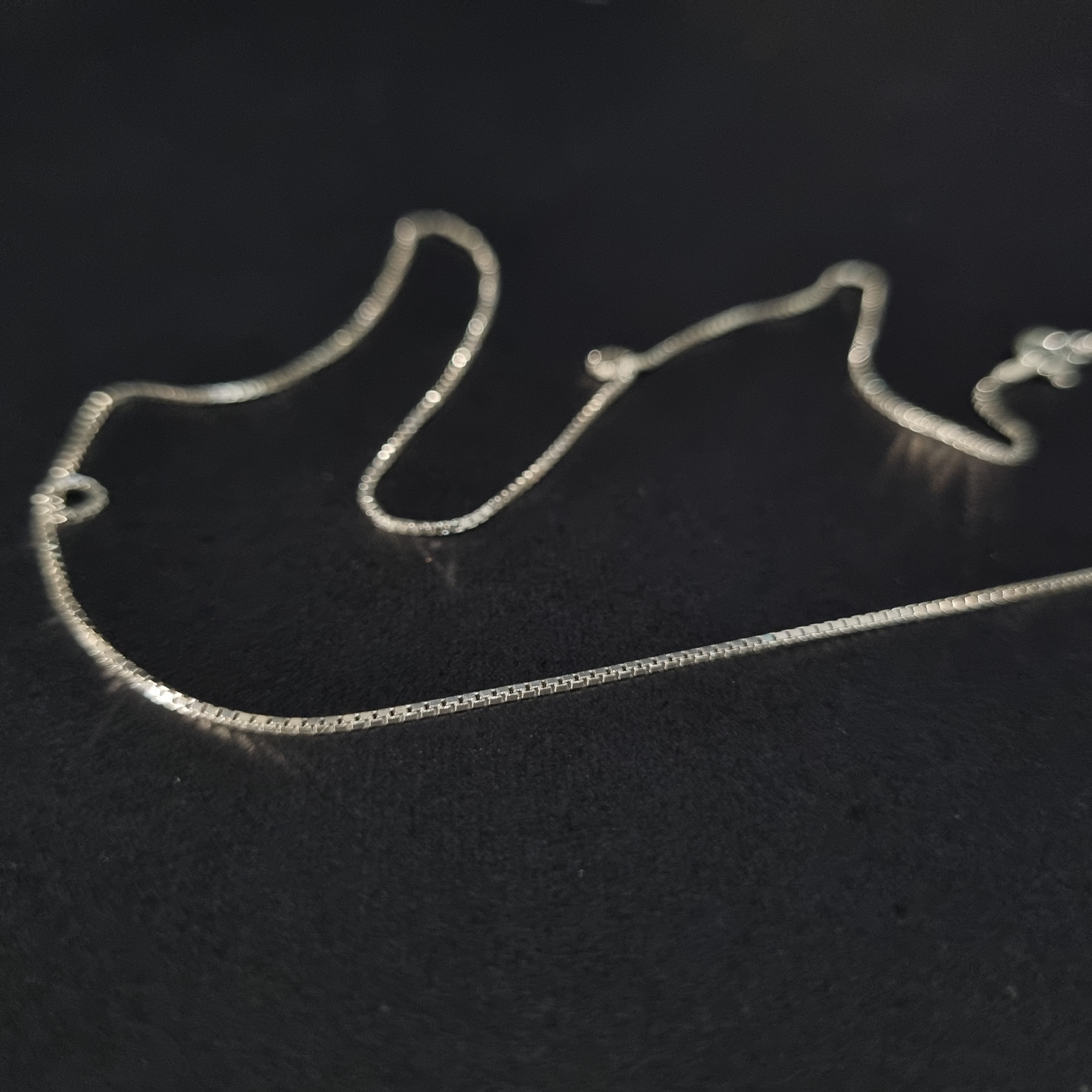 Cadena Veneciana de Plata • 50 cm largo • 1 mm ancho