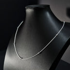 Cadena Tourbillon con Perlas de Plata • 50 cm largo • 1,5 mm ancho