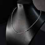 Cadena Tourbillon con Perlas de Plata • 50 cm largo • 1,5 mm ancho