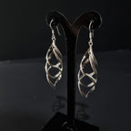 Pendientes Triple Gota de Plata • 6 cm largo • 1,5 mm ancho